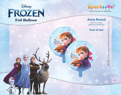 Disney Frozen Anna Round Foil Balloon, Pack of 2