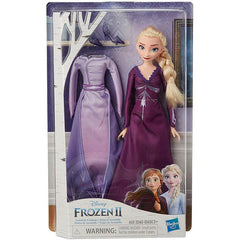 Disney Frozen Arendelle Fashions Elsa Fashion Doll, 2 Outfits, Purple Nightgown and Dress Inspired by Disney's Frozen 2