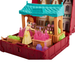 Disney Frozen Pop Adventures Village Set Pop-Up Playset with Handle, Including Anna Small Doll Inspired by Frozen 2 Movie