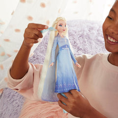 Disney Frozen Sister Styles Elsa Fashion Doll With Extra-Long Blonde Hair, Braiding Tool and Hair Clips - Toy For Kids Ages 5 and Up