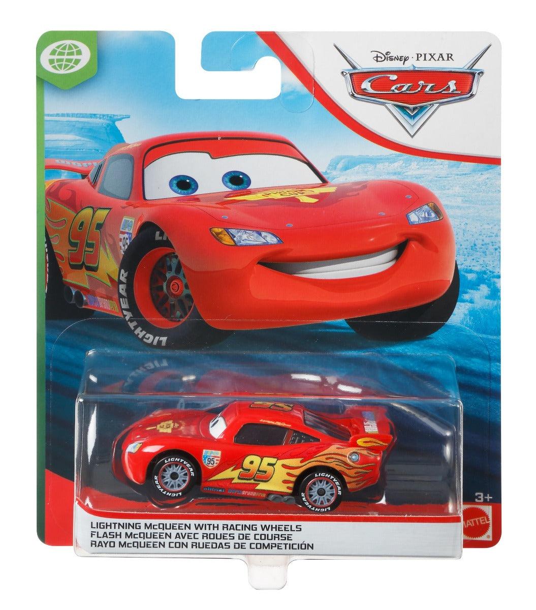 Disney Pixar Cars Lightning Mcqueen With Racing Wheels 