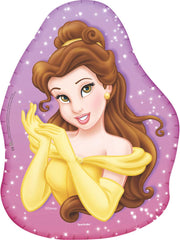 Disney Princess Beauty and The Beast Belle Set, Pack of 5 Foil Balloons - 2 Round, 1 Mini Cutout and 2 Heart
