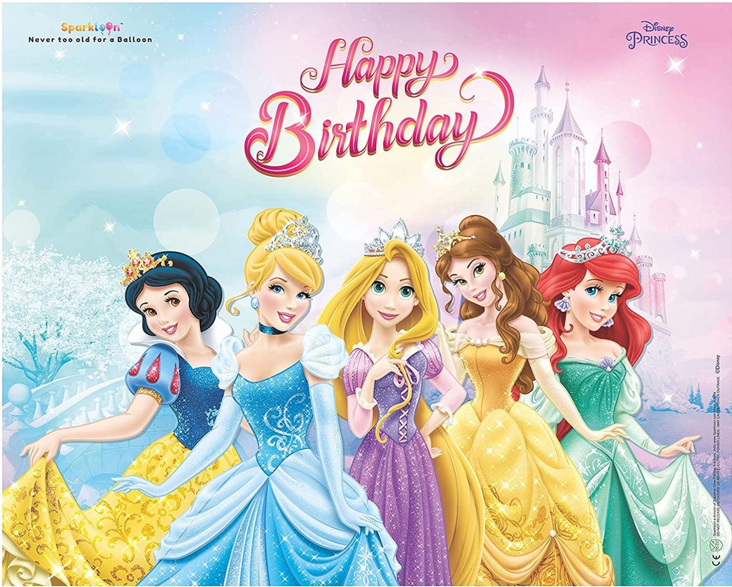 Buy Disney Princess Multi Princess Happy Bitrhday Back Drop Pack of 1 Buy Disney Princess Multi Princess Happy Bitrhday Back Drop Pack of 1