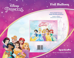 Disney Princess Multi Princess Happy Birthday Foil Back Drop, Pack of 1