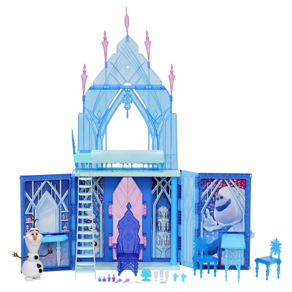 Disney's Frozen 2 Elsa's Fold and Go Ice Palace,Castle Playset with Olaf, Toy for Kids Ages 3 and Up (Dolls Not Included)