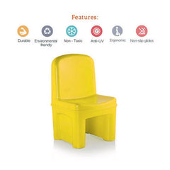 Ok Play Genius Group Chair, Medium Chair, Perfect For Home And School, Yellow, 2 to 4 Years