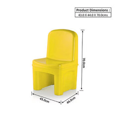Ok Play Genius Group Chair, Medium Chair, Perfect For Home And School, Yellow, 2 to 4 Years