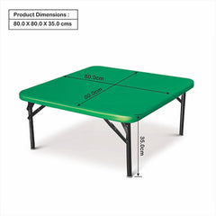 Ok Play Chowky, Designed & Crafted Table For Kids, Stool, Chowki, Study Table, Perfect For Home And School, Green, 2 to 4 Years