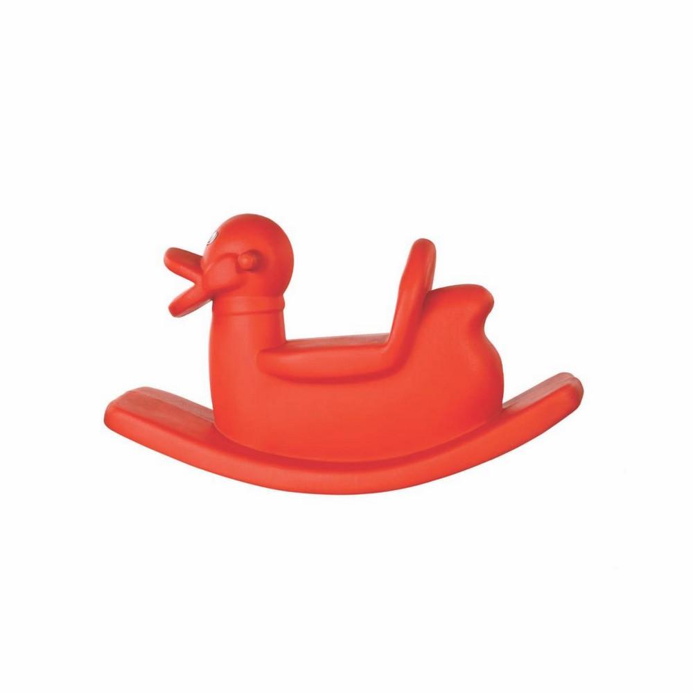 Ok Play Duck Rocker For Kids, Plastic Senior Ride On Toy, Rocking Duck, Indoor And Outdoor, Red,2 To 4 Years