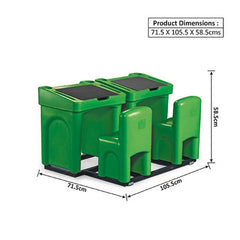 Ok Play Happy Two Some, Chair And Table Classroom Furniture, Perfect For Home And School, Red, 2 to 4 Years