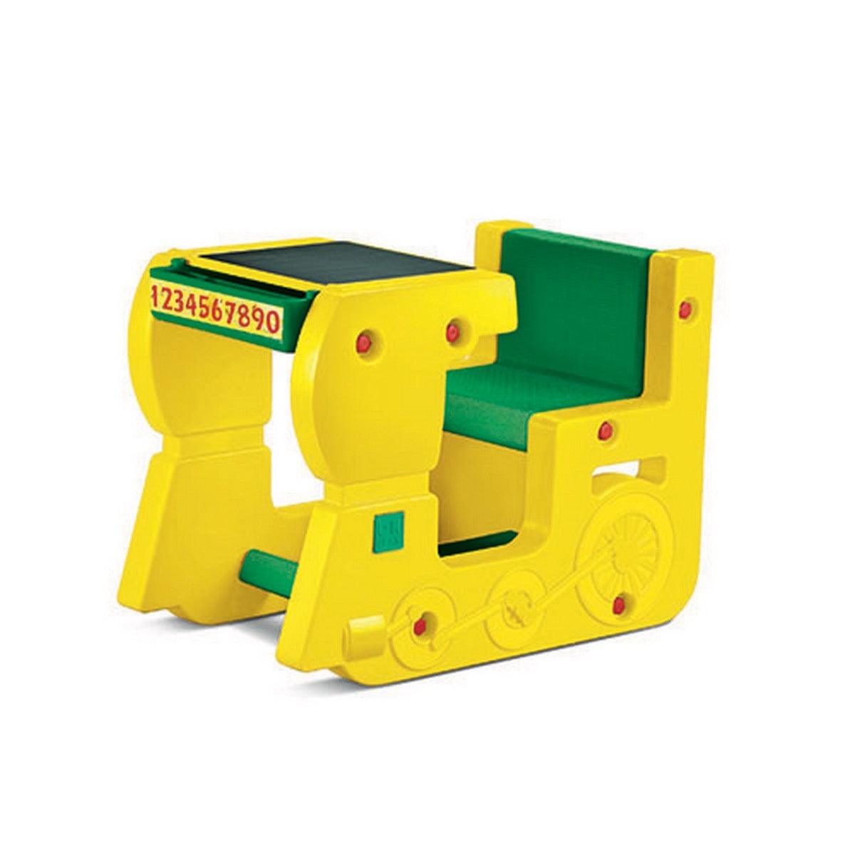 Ok Play Play Pet Single, Chair ‘N' Desk Set For Kids, Perfect For Home And School, Yellow & Green, 2 to 4 Years