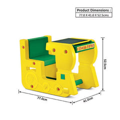 Ok Play Play Pet Single, Chair ‘N' Desk Set For Kids, Perfect For Home And School, Yellow & Green, 2 to 4 Years