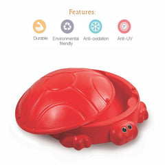 Ok Play Sand Pit Junior, Bath Tub, Swimming Pool Tub,Plastic, Red, 2 To 4 Years