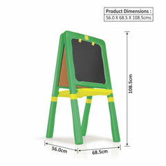 Ok Play The Easel Board, Display Easel, Easel For Kids Drawing & Writing, Green & Yellow, 2 To 4 Years
