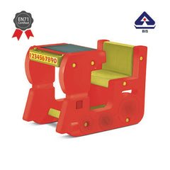 Ok Play Fun On Wheels Single, Chair And Table, Perfect For Home And School, Red & Yellow, 2 to 4 Years
