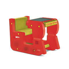 Ok Play Fun On Wheels Single, Chair And Table, Perfect For Home And School, Red & Yellow, 2 to 4 Years