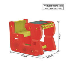 Ok Play Fun On Wheels Single, Chair And Table, Perfect For Home And School, Red & Yellow, 2 to 4 Years