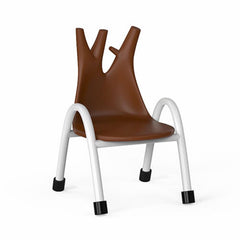 Ok Play Trunk Chair, Study Chair, Sturdy And Durable Chair, Plastic Chair, Perfect For Home, Creches And School, Brown, 5 to 10 Years, Height 10 Inches