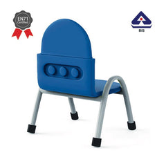Ok Play Robo Chair, Study Chair, Sturdy And Durable Chair, Plastic Chair, Perfect For Home, Creches And School, Blue, 2 to 4 Years, Height 8 Inches