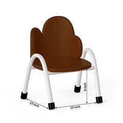 Ok Play Cloud Chair, Study Chair, Sturdy And Durable Chair, Plastic Chair, Perfect For Home, Creches And School, Brown, 2 to 4 Years, Height 8 Inches