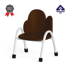 Ok Play Cloud Chair, Study Chair, Sturdy And Durable Chair, Plastic Chair, Perfect For Home, Creches And School, Brown, 2 to 4 Years, Height 8 Inches