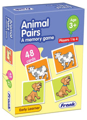 Frank Animal Pairs A Memory Game – 48 Cards, Early Learner Matching Picture Card Game with Animal Images for Ages 3 & Above