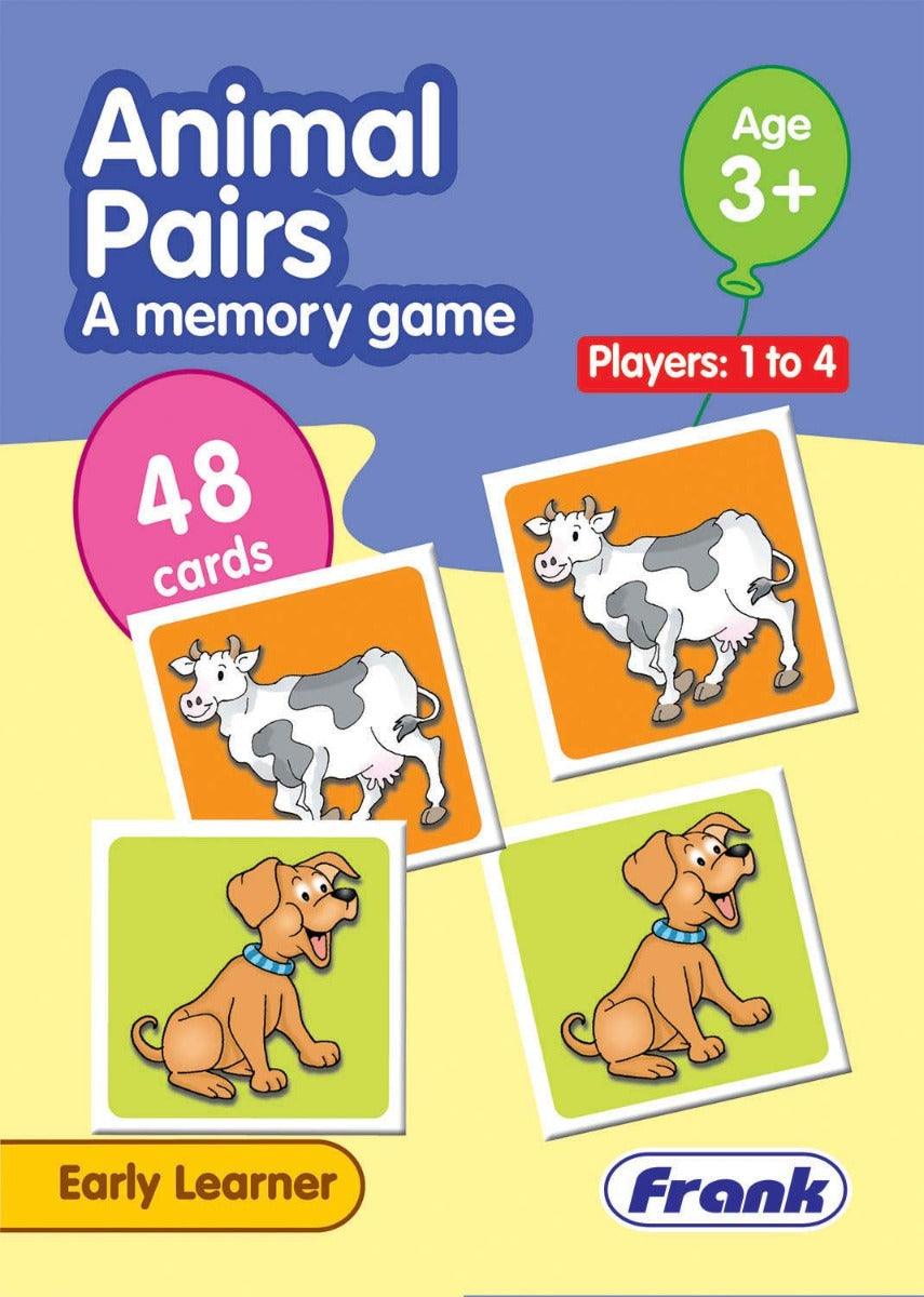 Frank Animal Pairs A Memory Game – 48 Cards, Early Learner Matching Picture Card Game with Animal Images for Ages 3 & Above