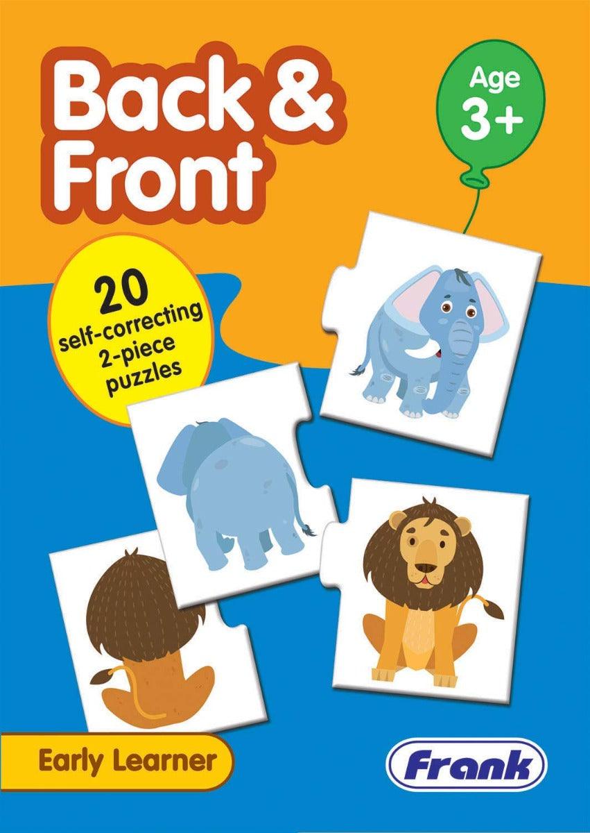Frank Back & Front Puzzle – 40 Pieces, 20 Self-Correcting 2-Piece Puzzles for Ages 3 & Above