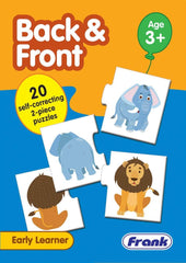 Frank Back & Front Puzzle – 40 Pieces, 20 Self-Correcting 2-Piece Puzzles for Ages 3 & Above