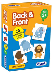 Frank Back & Front Puzzle – 40 Pieces, 20 Self-Correcting 2-Piece Puzzles for Ages 3 & Above