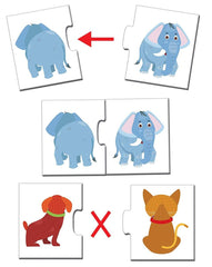 Frank Back & Front Puzzle – 40 Pieces, 20 Self-Correcting 2-Piece Puzzles for Ages 3 & Above