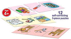 Frank Before & After Puzzle – 36 Pieces, 12 Self-Correcting 3-Piece Puzzles for Ages 4 & Above