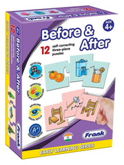 Frank Before & After Puzzle – 36 Pieces, 12 Self-Correcting 3-Piece Puzzles for Ages 4 & Above
