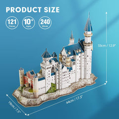 Frank Cubic Fun - Neuschwanstein Castle(Germany) 3D Puzzle