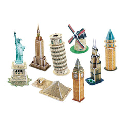 Frank Cubic Fun Mini Architecture Series 4 3D Puzzles