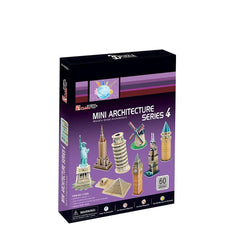 Frank Cubic Fun Mini Architecture Series 4 3D Puzzles