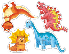 Frank Dinosaurs Shaped First Puzzles (3,6,9,12 Pcs)