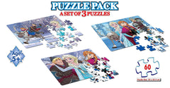 Frank Disney Frozen - A Set of 3 Puzzles - (60 pcs)