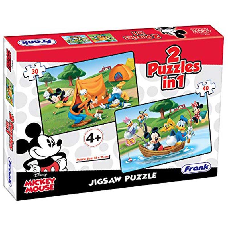 Frank Disney Mickey Mouse (2 Puzzles in 1) Sets of 30 & 40 pcs Each