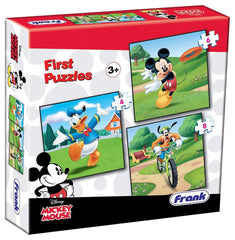 Frank Disney Mickey Mouse & Friends First Puzzles - A Set of 3 Jigsaw Puzzles for 3 Year Old Kids and Above