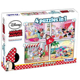 Frank Disney Minnie Mouse 4 in 1 Puzzle - A Set of 4 Jigsaw Puzzles