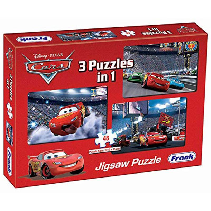 Frank Disney Pixar Cars 3 Puzzles in 1 - A Set of 3 Jigsaw Puzzles
