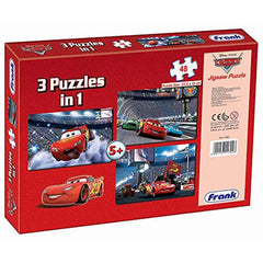 Frank Disney Pixar Cars 3 Puzzles in 1 - A Set of 3 Jigsaw Puzzles