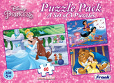 Frank Disney Princess Jigsaw Puzzle Pack- 3 Sets of 60 Pcs