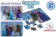 Frank Disney's Frozen 3 in 1 Puzzle For 4 Year Old Kids And Above