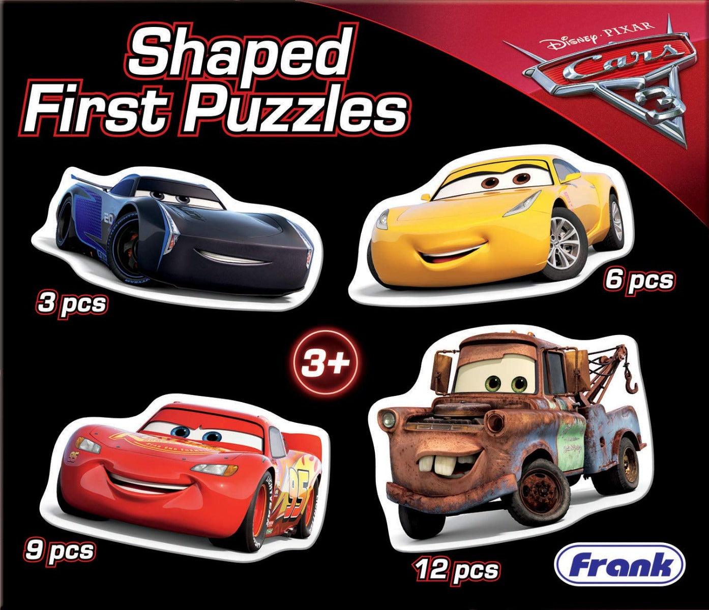 Frank Disney Shaped First Puzzles Cars 3 Jigsaw Puzzles- 3,6,9,12 Pcs