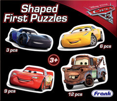 Frank Disney Shaped First Puzzles Cars 3 Jigsaw Puzzles- 3,6,9,12 Pcs