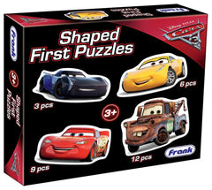 Frank Disney Shaped First Puzzles Cars 3 Jigsaw Puzzles- 3,6,9,12 Pcs
