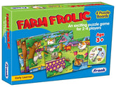 Frank Farm Frolic – 4 Puzzle Boards, 24 Animal Pieces, 1 Spinner Board, Early Learner Educational Puzzle Set