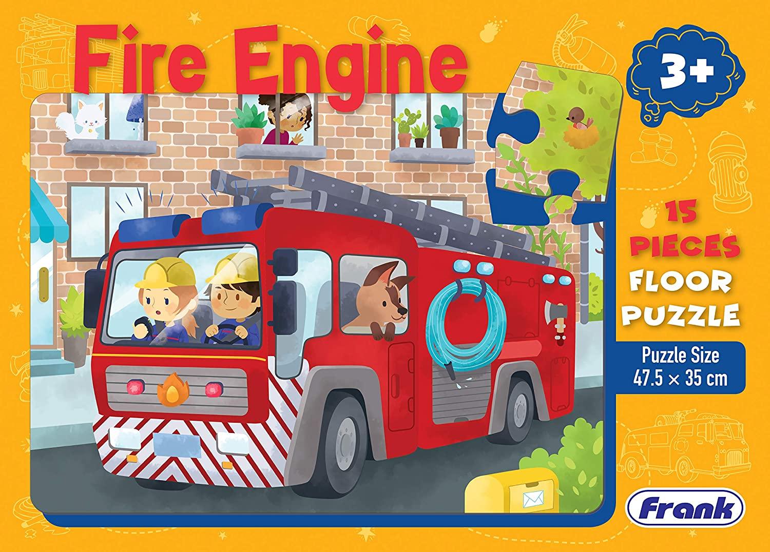 Frank Fire Engine 15 Pieces Floor Puzzle for 3 Year Old Kids and Above